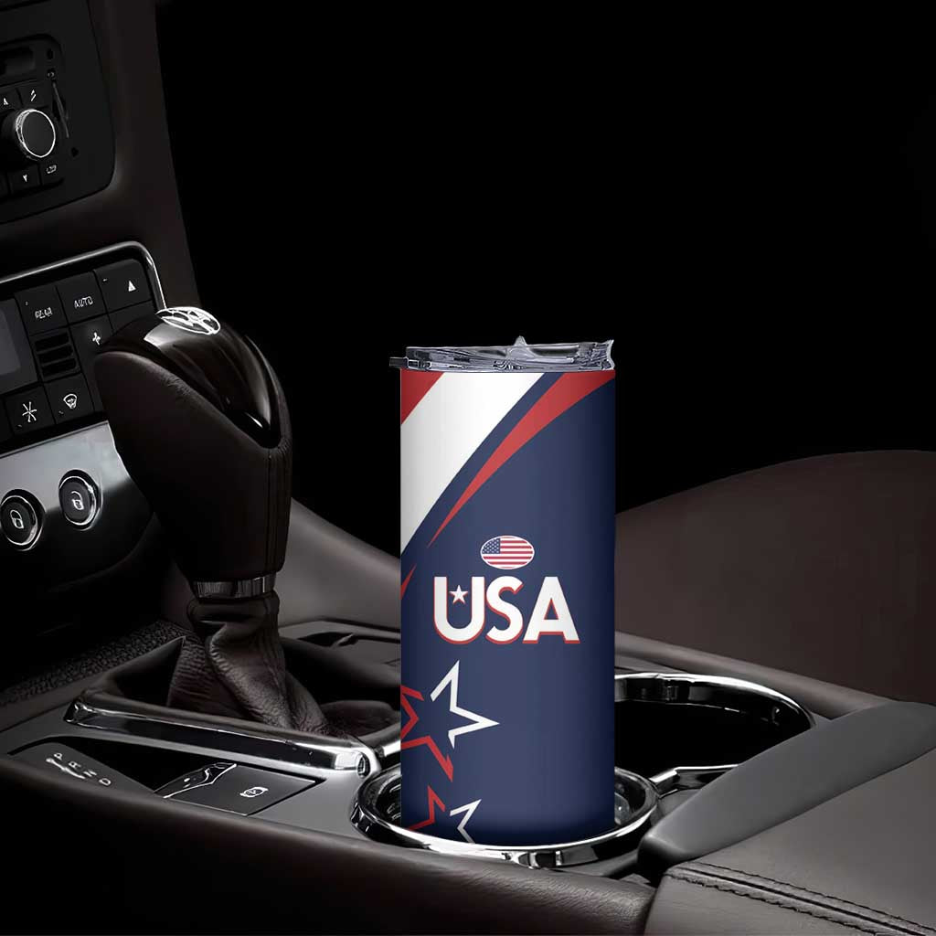 Custom USA Rugby Skinny Tumbler Go Eagles Sporty Style - Wonder Print Shop