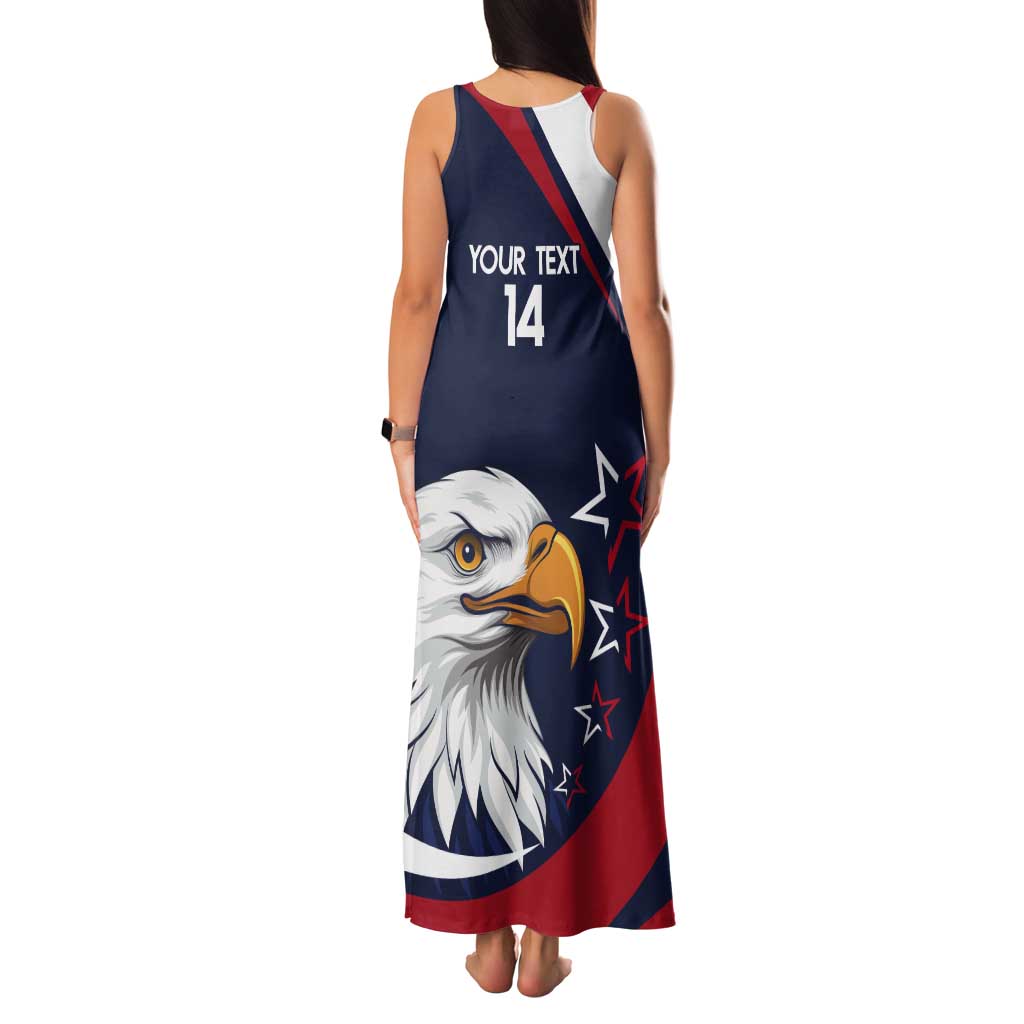 Custom USA Rugby Tank Maxi Dress Go Eagles Sporty Style - Wonder Print Shop