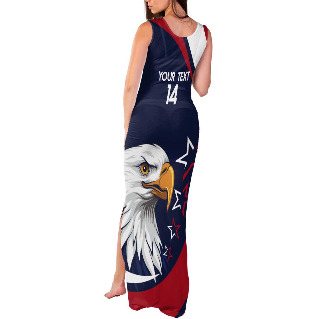 Custom USA Rugby Tank Maxi Dress Go Eagles Sporty Style - Wonder Print Shop
