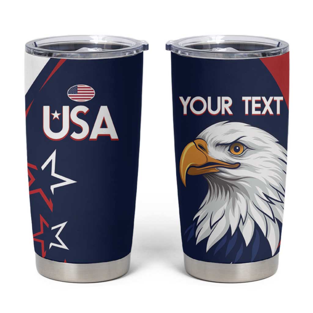 Custom USA Rugby Tumbler Cup Go Eagles Sporty Style - Wonder Print Shop