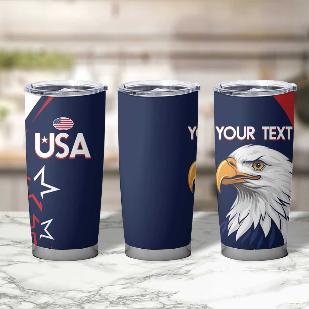 Custom USA Rugby Tumbler Cup Go Eagles Sporty Style - Wonder Print Shop