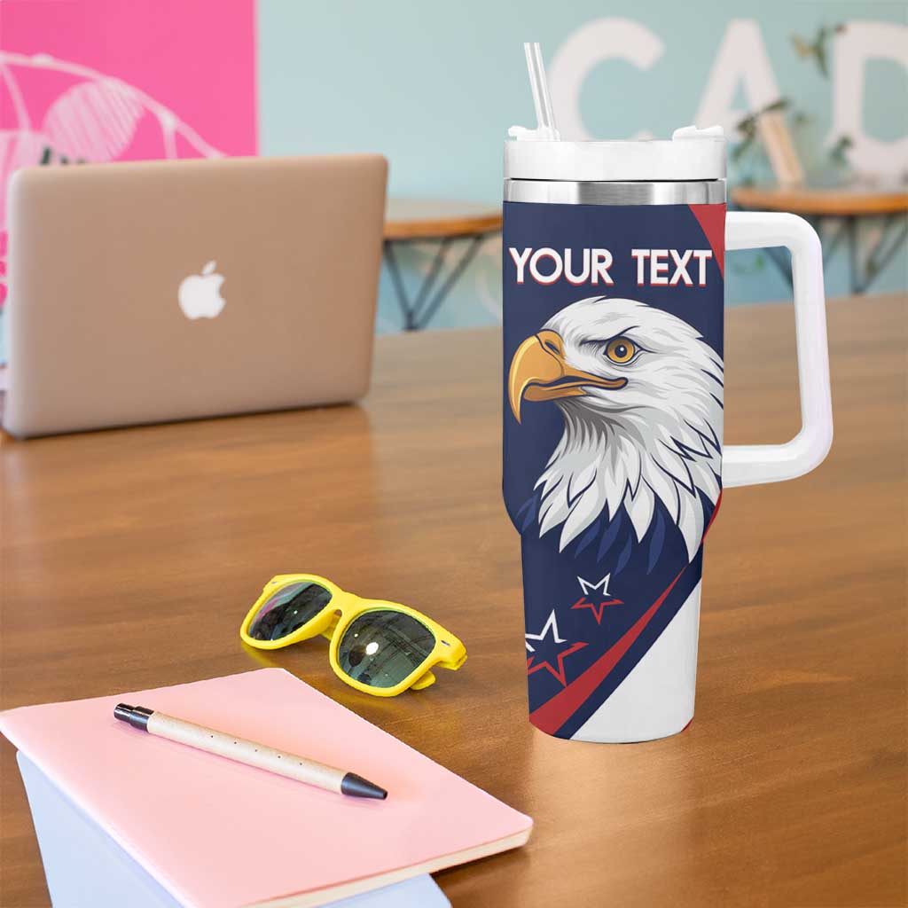 Custom USA Rugby Tumbler With Handle Go Eagles Sporty Style - Wonder Print Shop