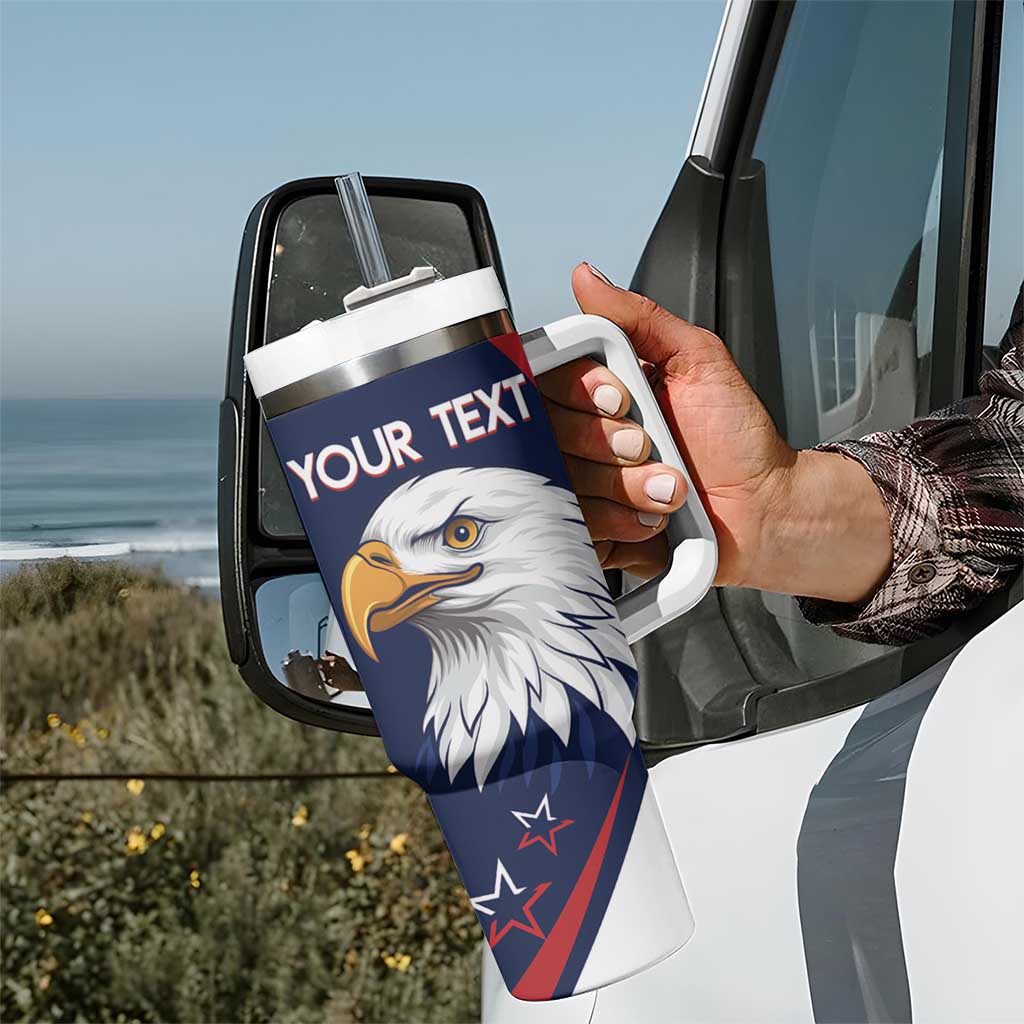 Custom USA Rugby Tumbler With Handle Go Eagles Sporty Style - Wonder Print Shop