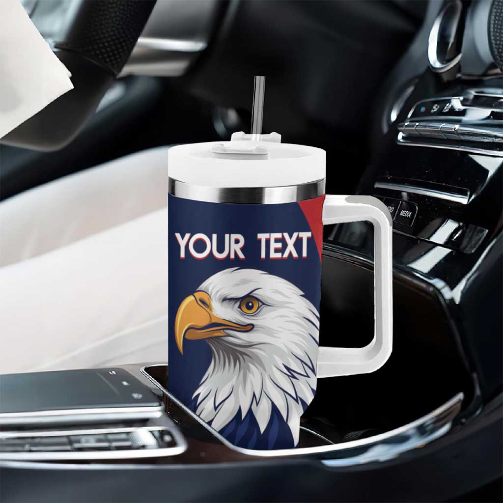 Custom USA Rugby Tumbler With Handle Go Eagles Sporty Style - Wonder Print Shop