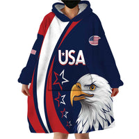 Custom USA Rugby Wearable Blanket Hoodie Go Eagles Sporty Style - Wonder Print Shop