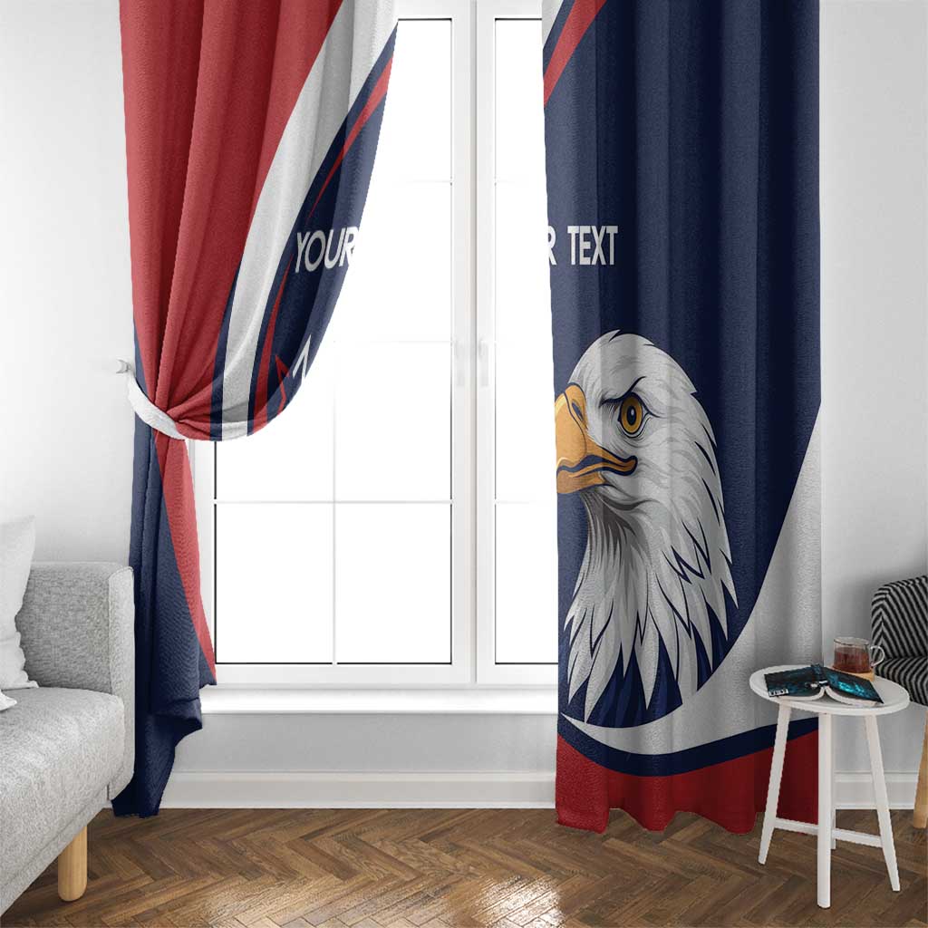 Custom USA Rugby Window Curtain Go Eagles Sporty Style - Wonder Print Shop