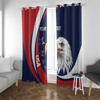 Custom USA Rugby Window Curtain Go Eagles Sporty Style - Wonder Print Shop