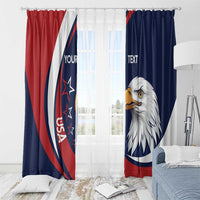 Custom USA Rugby Window Curtain Go Eagles Sporty Style - Wonder Print Shop