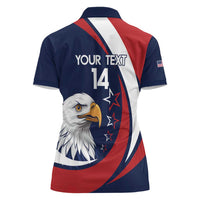 Custom USA Rugby Women Polo Shirt Go Eagles Sporty Style - Wonder Print Shop