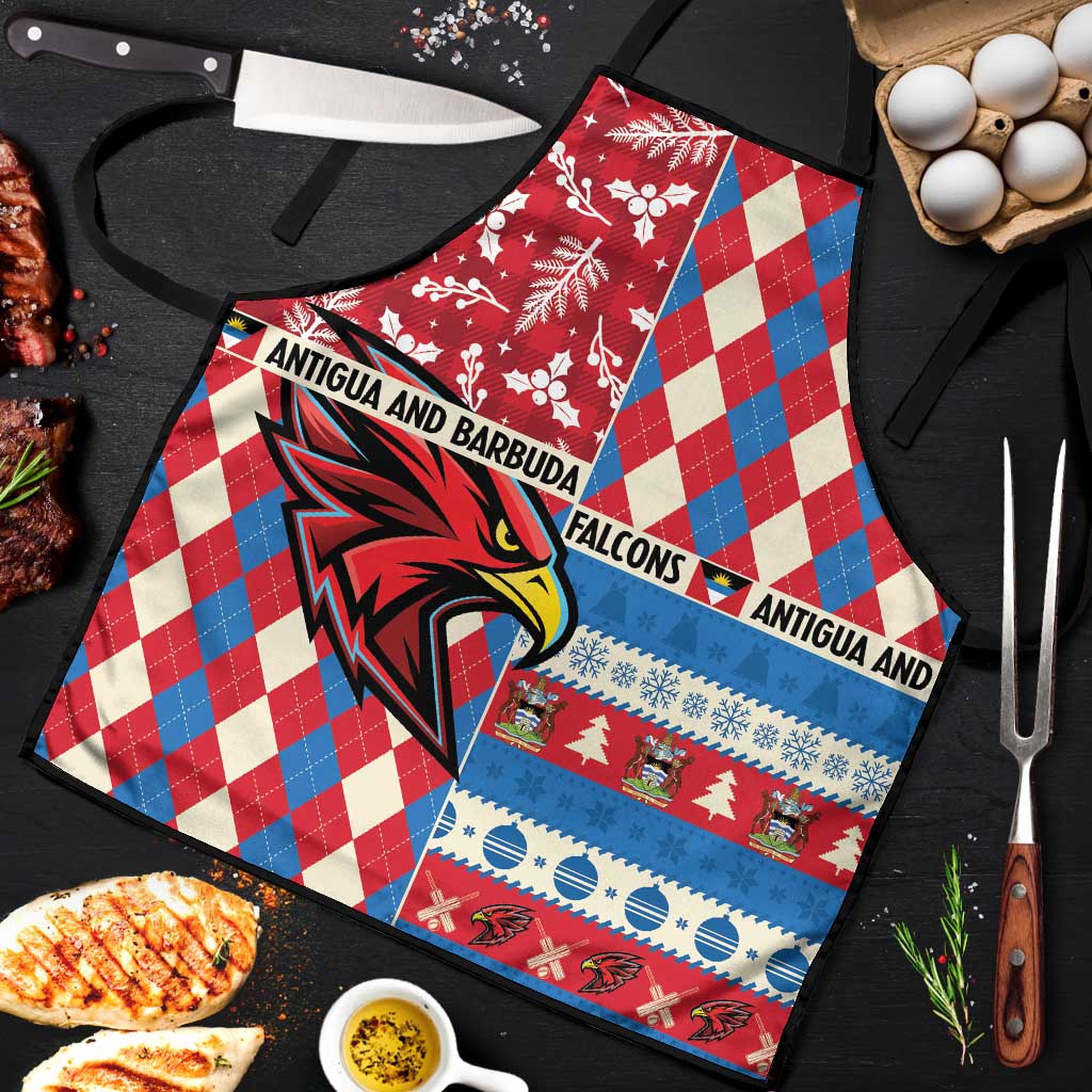 Antigua & Barbuda Cricket Christmas Apron Merry Xmas Falcons - Wonder Print Shop