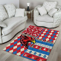 Antigua & Barbuda Cricket Christmas Area Rug Merry Xmas Falcons - Wonder Print Shop