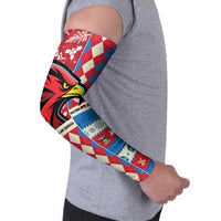 Personalized Antigua & Barbuda Cricket Christmas Arm Sleeves Merry Xmas Falcons - Wonder Print Shop