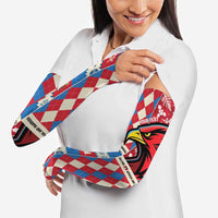 Personalized Antigua & Barbuda Cricket Christmas Arm Sleeves Merry Xmas Falcons - Wonder Print Shop