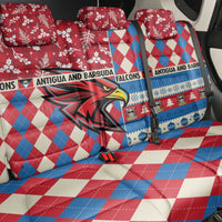 Antigua & Barbuda Cricket Christmas Back Car Seat Cover Merry Xmas Falcons - Wonder Print Shop