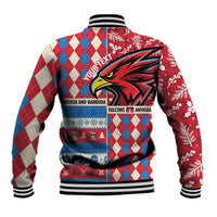 Personalized Antigua & Barbuda Cricket Christmas Baseball Jacket Merry Xmas Falcons - Wonder Print Shop