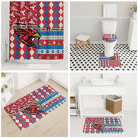 Antigua & Barbuda Cricket Christmas Bathroom Set Merry Xmas Falcons - Wonder Print Shop