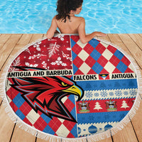 Antigua & Barbuda Cricket Christmas Beach Blanket Merry Xmas Falcons - Wonder Print Shop