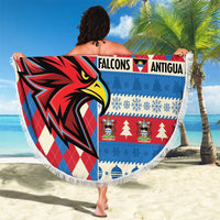 Antigua & Barbuda Cricket Christmas Beach Blanket Merry Xmas Falcons - Wonder Print Shop