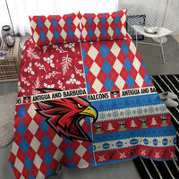 Antigua & Barbuda Cricket Christmas Bedding Set Merry Xmas Falcons - Wonder Print Shop