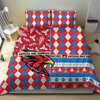 Antigua & Barbuda Cricket Christmas Bedding Set Merry Xmas Falcons - Wonder Print Shop