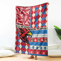 Antigua & Barbuda Cricket Christmas Blanket Merry Xmas Falcons - Wonder Print Shop