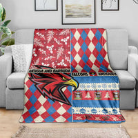 Antigua & Barbuda Cricket Christmas Blanket Merry Xmas Falcons - Wonder Print Shop