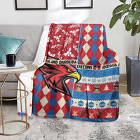 Antigua & Barbuda Cricket Christmas Blanket Merry Xmas Falcons - Wonder Print Shop