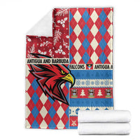 Antigua & Barbuda Cricket Christmas Blanket Merry Xmas Falcons - Wonder Print Shop