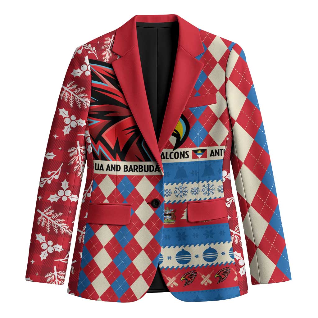 Personalized Antigua & Barbuda Cricket Christmas Blazer Merry Xmas Falcons - Wonder Print Shop