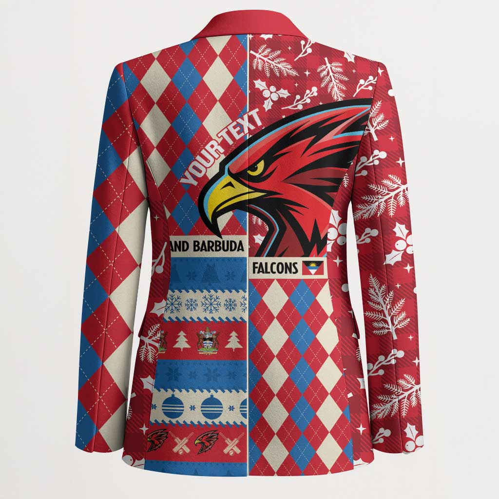 Personalized Antigua & Barbuda Cricket Christmas Blazer Merry Xmas Falcons - Wonder Print Shop