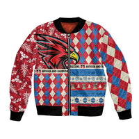 Personalized Antigua & Barbuda Cricket Christmas Bomber Jacket Merry Xmas Falcons - Wonder Print Shop