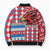 Personalized Antigua & Barbuda Cricket Christmas Bomber Puffer Jacket Merry Xmas Falcons - Wonder Print Shop