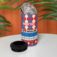 Personalized Antigua & Barbuda Cricket Christmas 4 in 1 Can Cooler Tumbler Merry Xmas Falcons - Wonder Print Shop