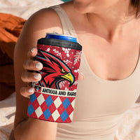 Personalized Antigua & Barbuda Cricket Christmas 4 in 1 Can Cooler Tumbler Merry Xmas Falcons - Wonder Print Shop