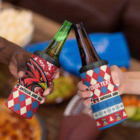 Personalized Antigua & Barbuda Cricket Christmas 4 in 1 Can Cooler Tumbler Merry Xmas Falcons - Wonder Print Shop