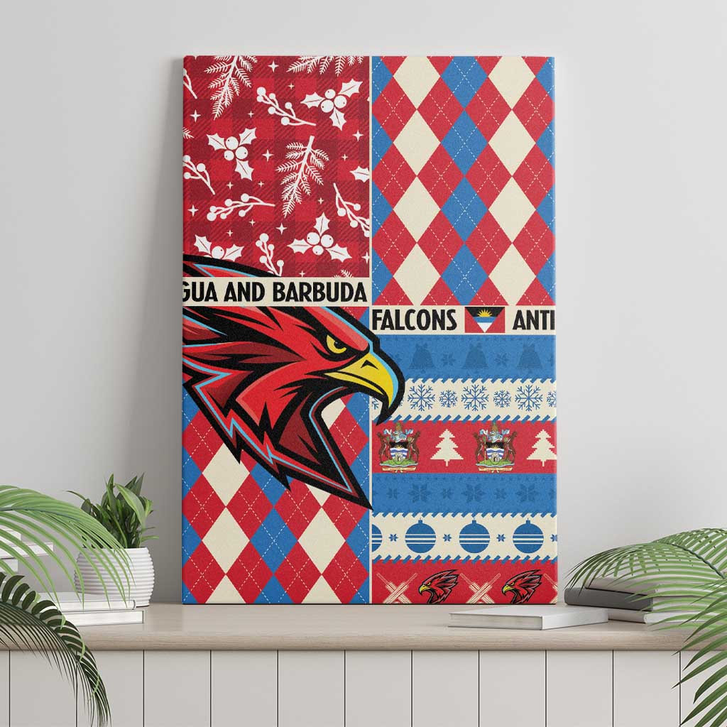 Antigua & Barbuda Cricket Christmas Canvas Wall Art Merry Xmas Falcons - Wonder Print Shop