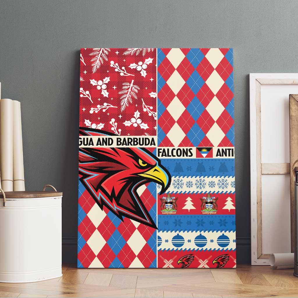 Antigua & Barbuda Cricket Christmas Canvas Wall Art Merry Xmas Falcons - Wonder Print Shop