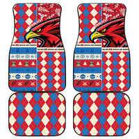 Personalized Antigua & Barbuda Cricket Christmas Car Mats Merry Xmas Falcons - Wonder Print Shop