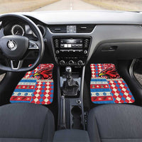 Personalized Antigua & Barbuda Cricket Christmas Car Mats Merry Xmas Falcons - Wonder Print Shop