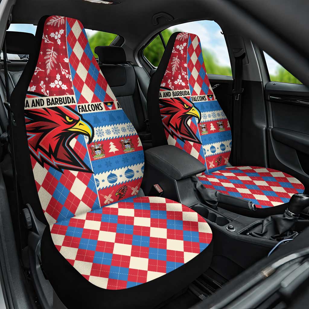 Antigua & Barbuda Cricket Christmas Car Seat Cover Merry Xmas Falcons - Wonder Print Shop