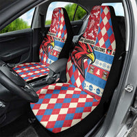 Antigua & Barbuda Cricket Christmas Car Seat Cover Merry Xmas Falcons - Wonder Print Shop