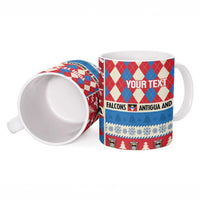 Personalized Antigua & Barbuda Cricket Christmas Ceramic Mug Merry Xmas Falcons - Wonder Print Shop