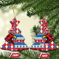 Personalized Antigua and Barbuda Cricket Christmas Ceramic Ornament Merry Xmas Falcons - Wonder Print Shop