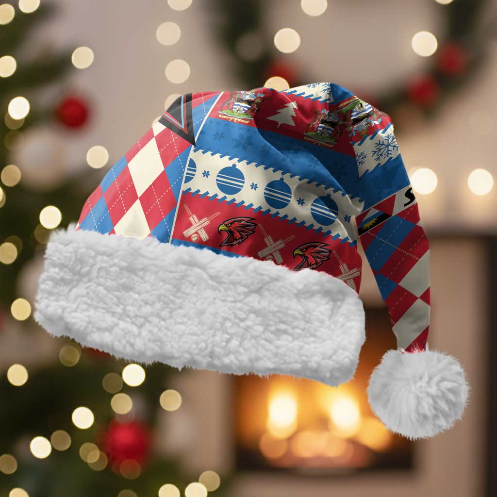 Personalized Antigua and Barbuda Cricket Christmas Santa Hat Merry Xmas Falcons - Wonder Print Shop
