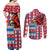 Personalized Antigua & Barbuda Cricket Christmas Couples Matching Off Shoulder Maxi Dress and Long Sleeve Button Shirt Merry Xmas Falcons - Wonder Print Shop