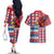 Personalized Antigua & Barbuda Cricket Christmas Couples Matching Off The Shoulder Long Sleeve Dress and Hawaiian Shirt Merry Xmas Falcons - Wonder Print Shop
