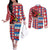 Personalized Antigua & Barbuda Cricket Christmas Couples Matching Off The Shoulder Long Sleeve Dress and Long Sleeve Button Shirt Merry Xmas Falcons - Wonder Print Shop