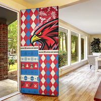Personalized Antigua & Barbuda Cricket Christmas Door Cover Merry Xmas Falcons - Wonder Print Shop