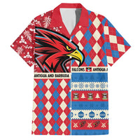 Personalized Antigua & Barbuda Cricket Christmas Family Matching Long Sleeve Bodycon Dress and Hawaiian Shirt Merry Xmas Falcons - Wonder Print Shop