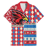 Personalized Antigua & Barbuda Cricket Christmas Family Matching Mermaid Dress and Hawaiian Shirt Merry Xmas Falcons - Wonder Print Shop